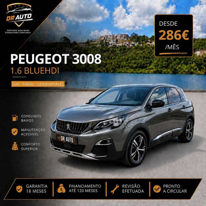 Peugeot 3008 1.6 BlueHDi Allure * DESDE 286€/MÊS* Pedroso E Seixezelo