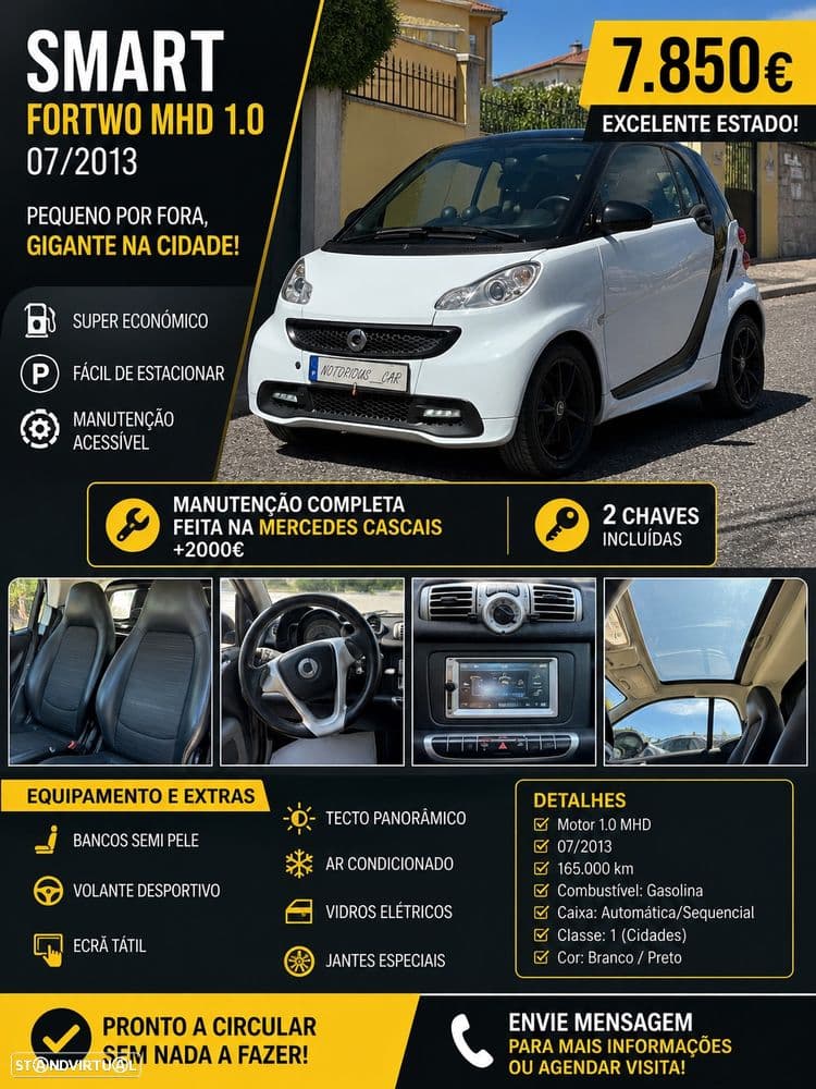 Smart ForTwo Coupé softouch black&white limited micro hybrid drive